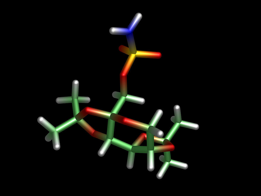 Topiramate molecule,anti-epilepsy drug