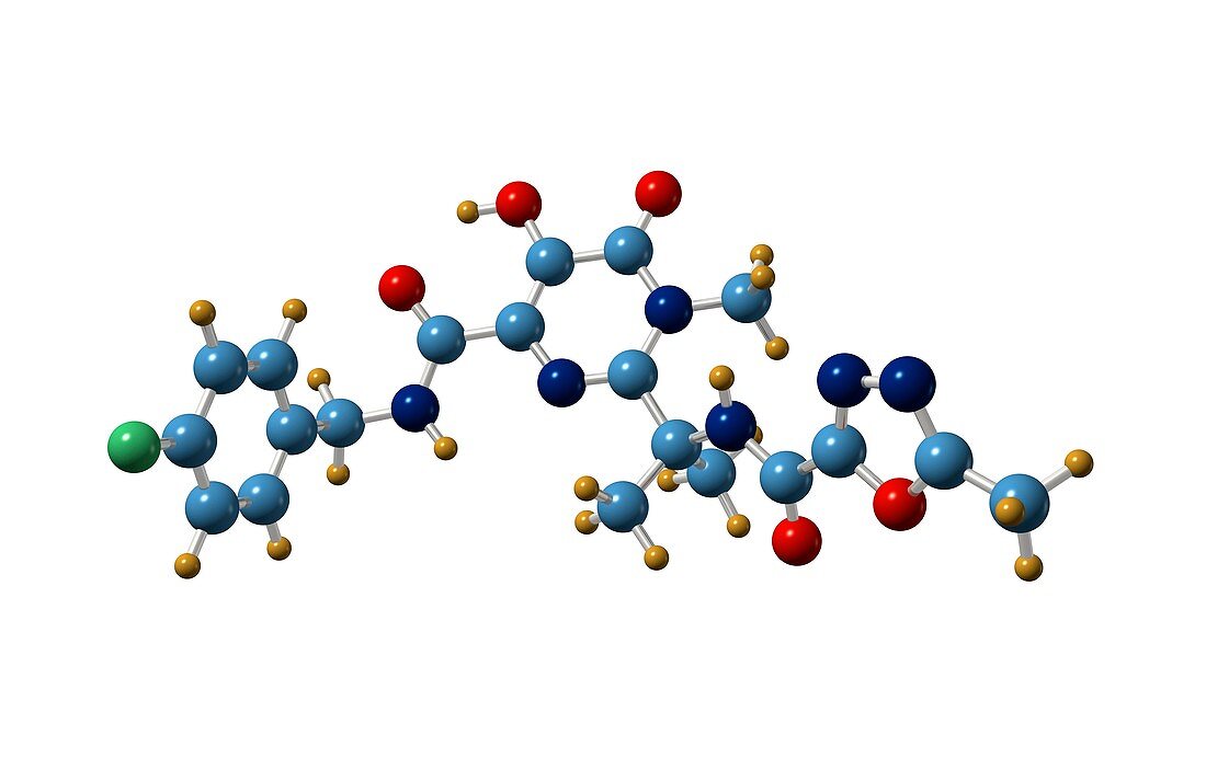 Raltegravir HIV drug molecule