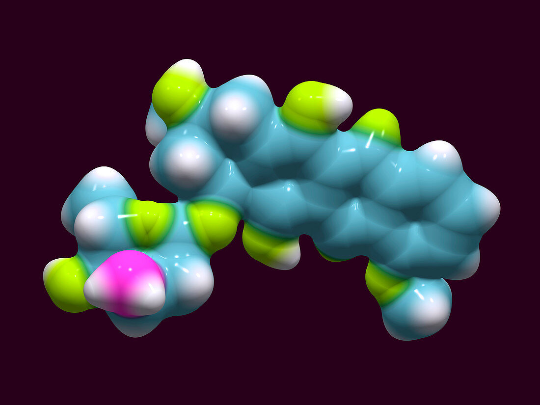 Doxorubicin chemotherapy drug molecule