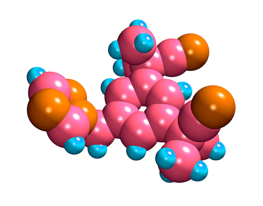 Anastrozole breast cancer drug molecule