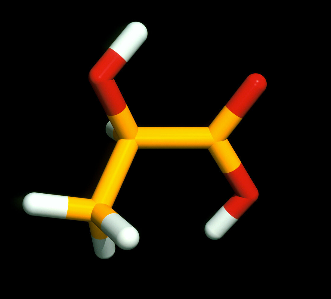 Computer graphic of (R)-lactic acid