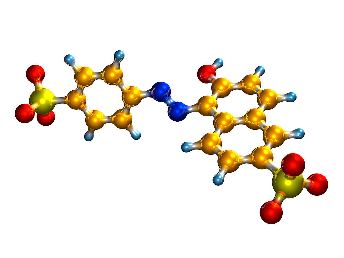 Sunset Yellow food colouring molecule