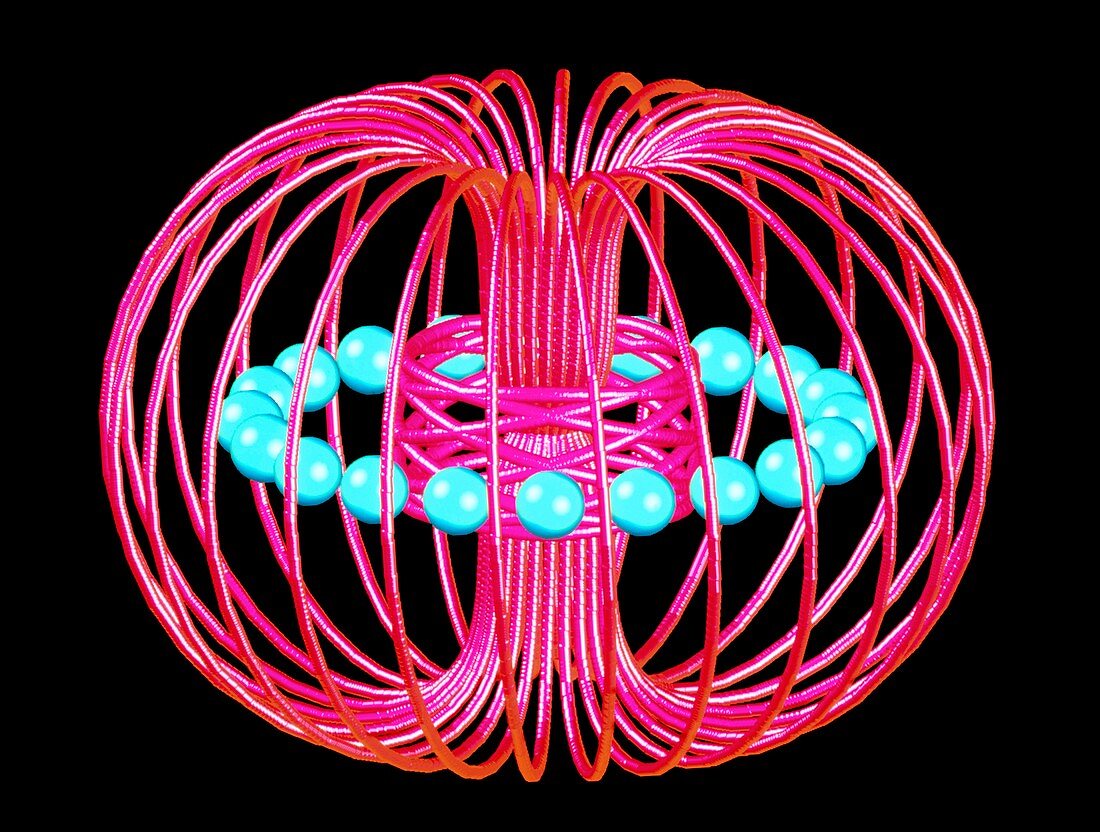 Computer art of spherical harmonic function