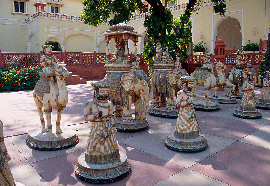 Garden chess pieces,India