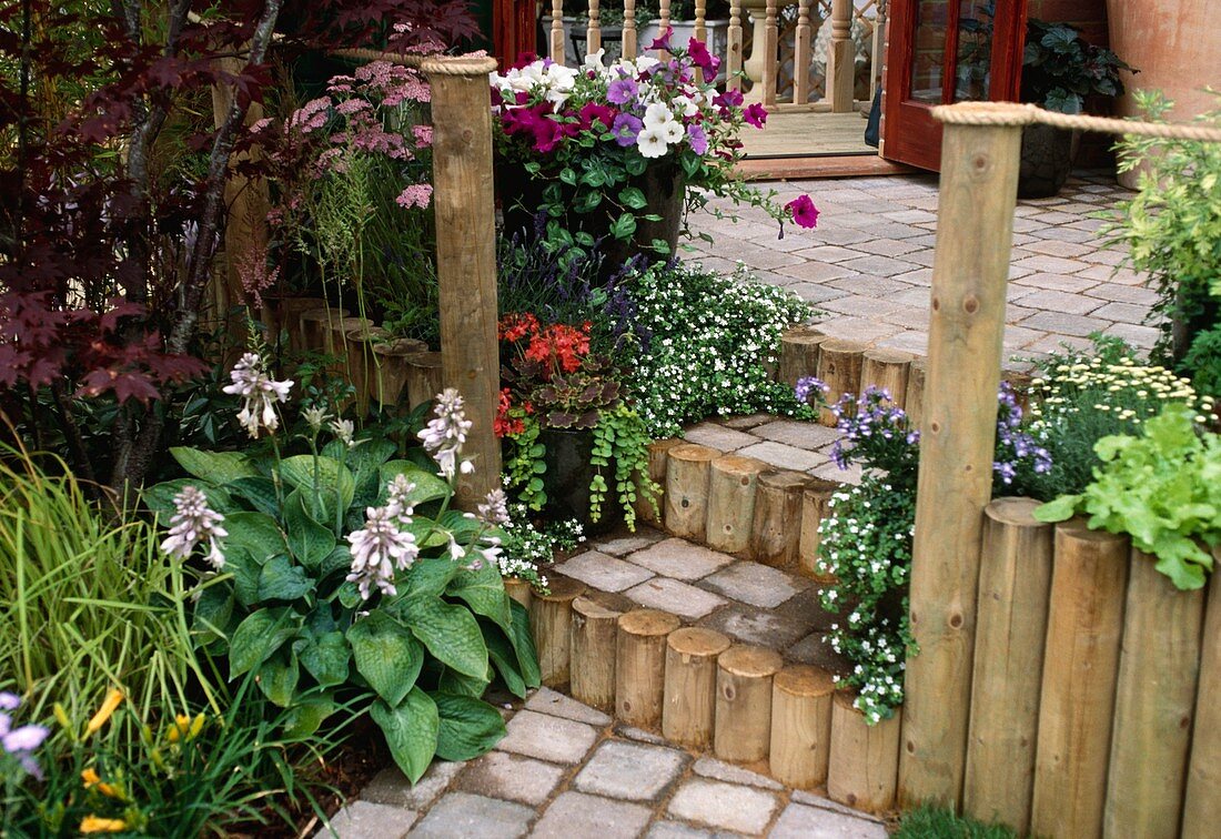 Wooden Steps in garden