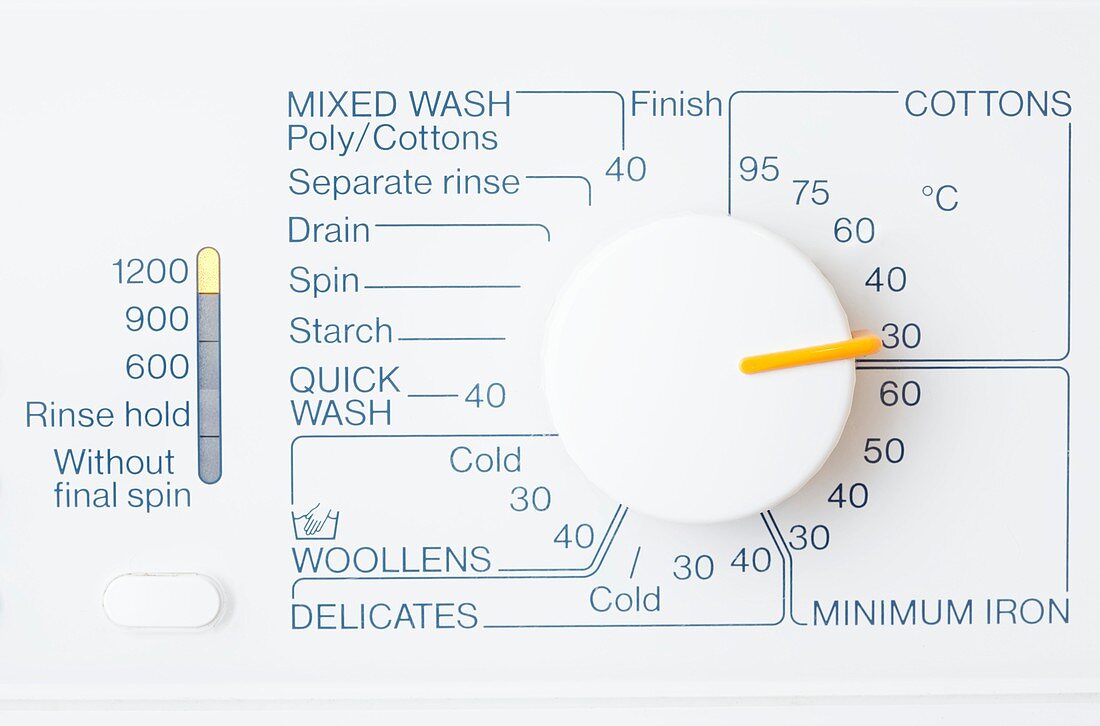Domestic washing machine dial