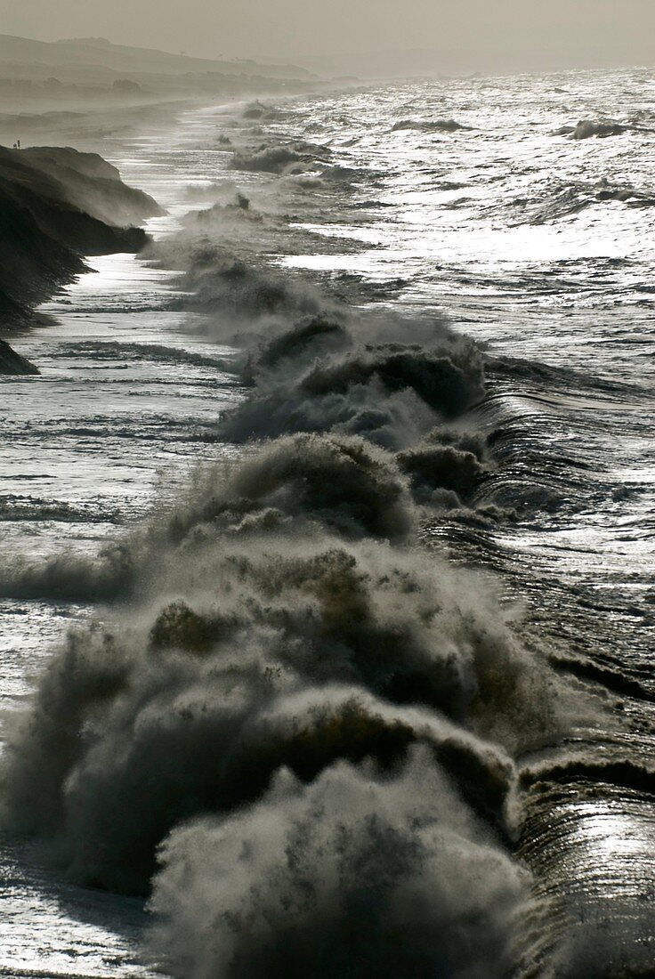 Storm waves,Dorset coast