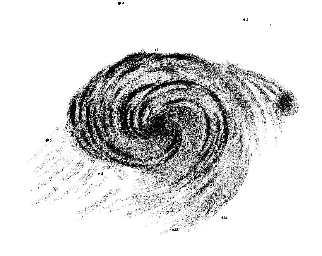 Whirlpool Galaxy,1850 artwork
