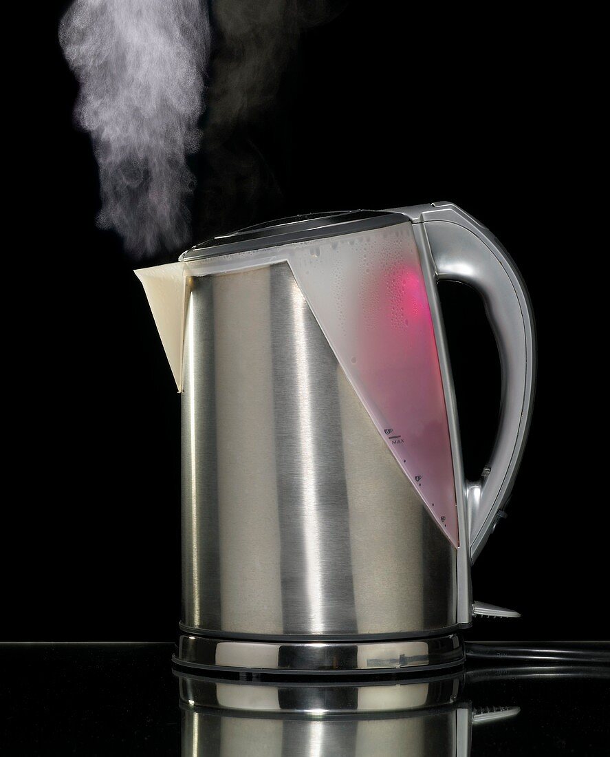 Electric kettle boiling