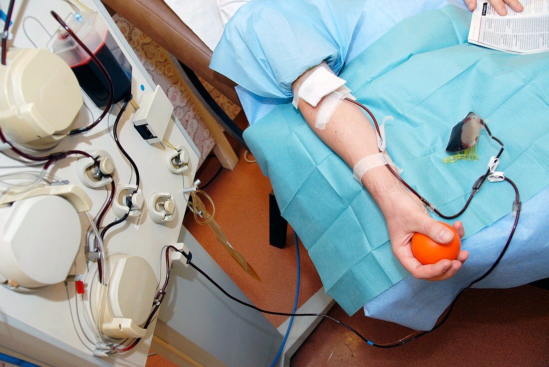Donating blood plasma