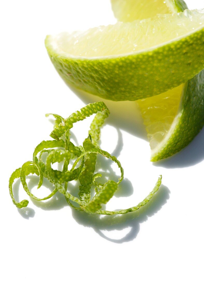 Lime slices and peel