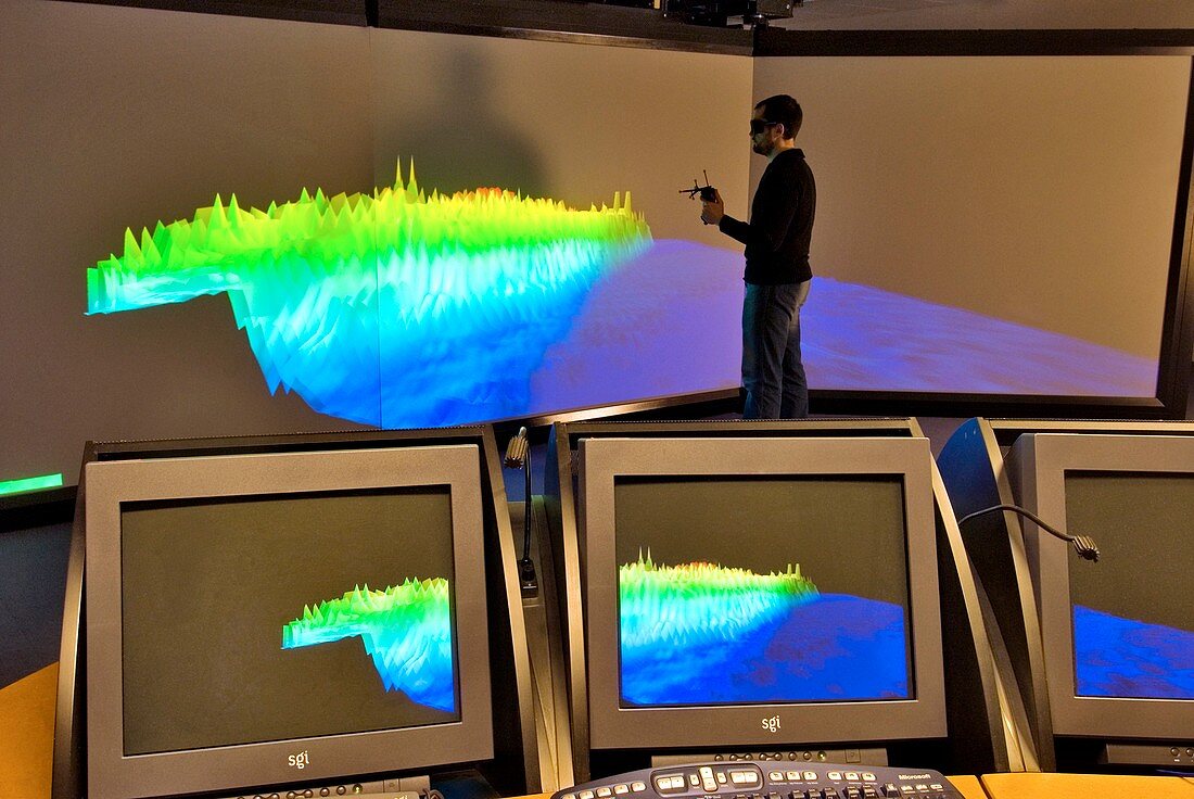 Virtual reality coastal erosion model