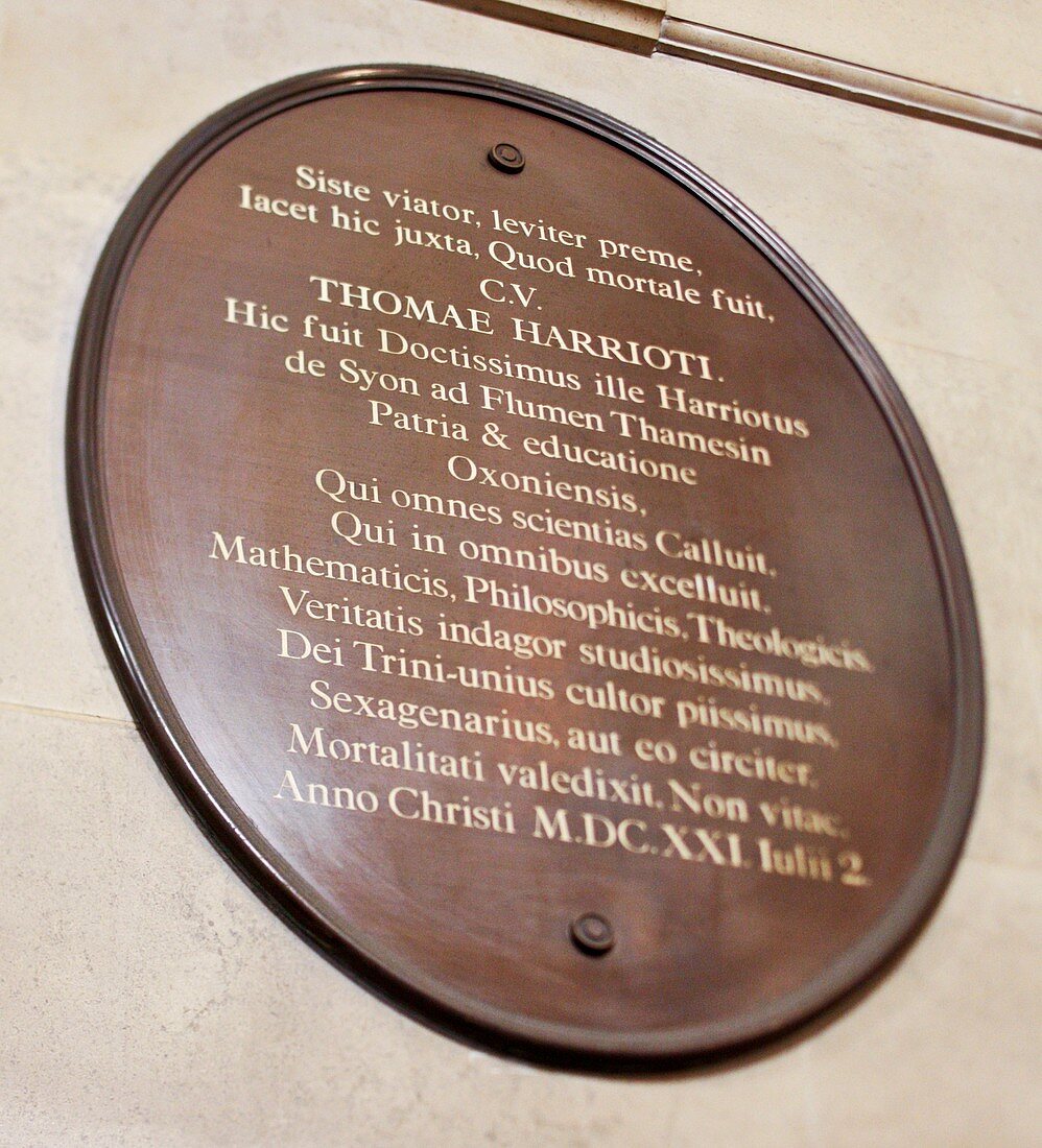 Thomas Harriot plaque