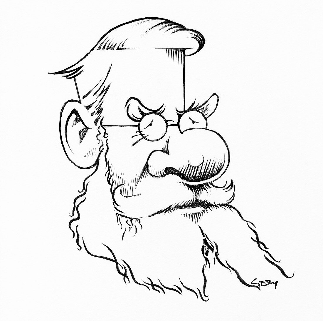Alfred Wallace,caricature