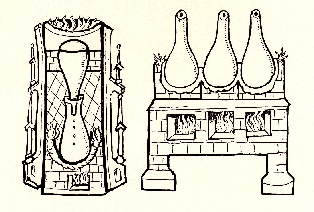 15th century chemistry equipment,artwork