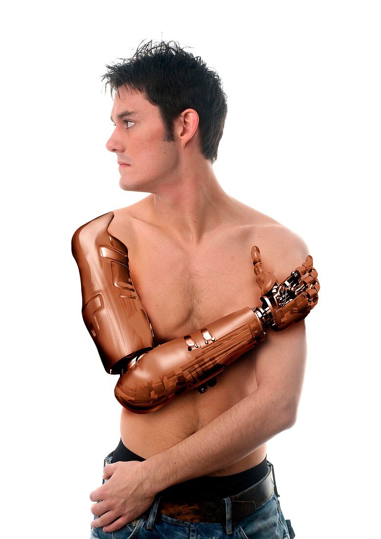 Cybernetic arm,composite image