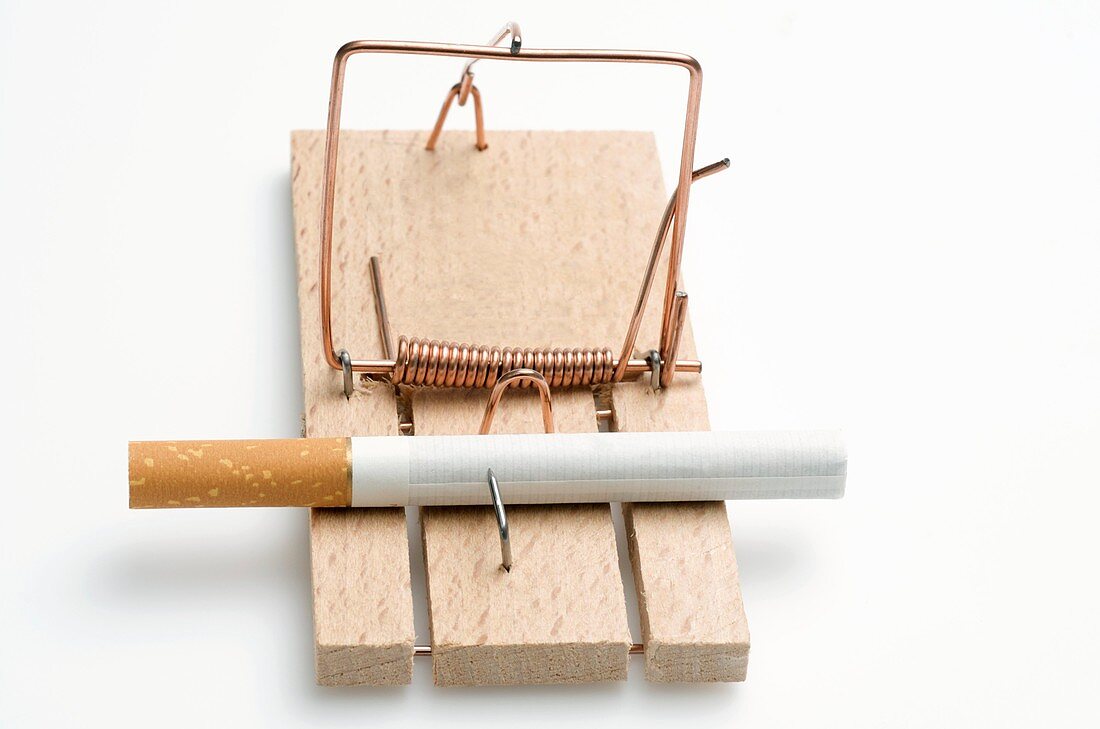 Tobacco addiction,conceptual image