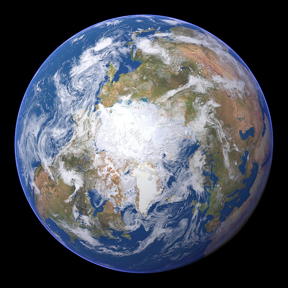 The Arctic,satellite image