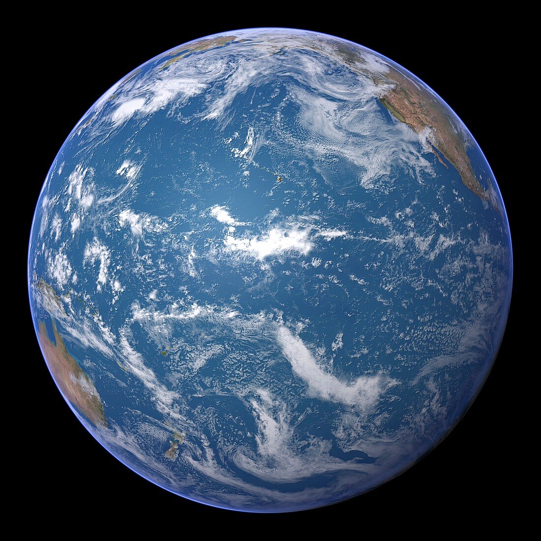 Pacific Ocean,satellite image