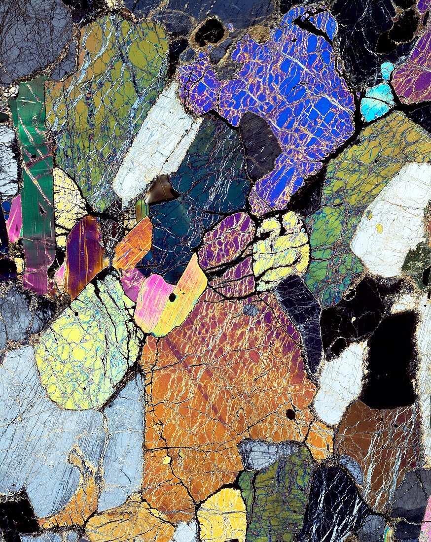 Kimberlite rock,light micrograph