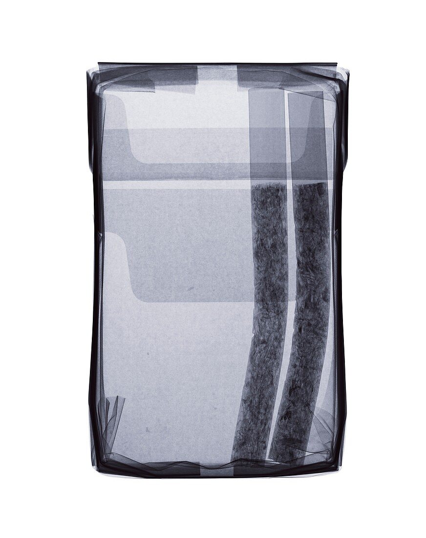 Cigarettes in a packet,X-ray