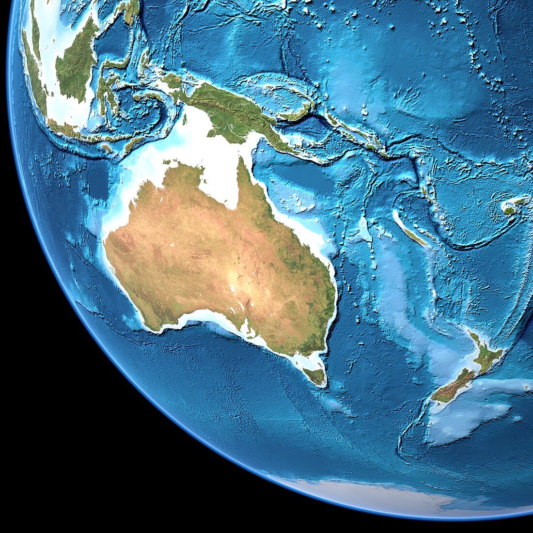 Australia,topographic map