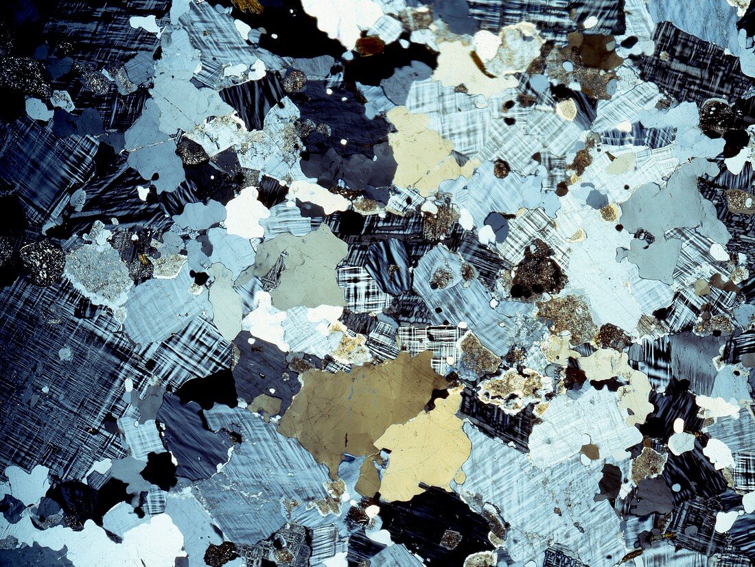 Granite rock,light micrograph