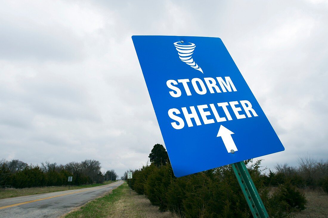 Storm shelter sign