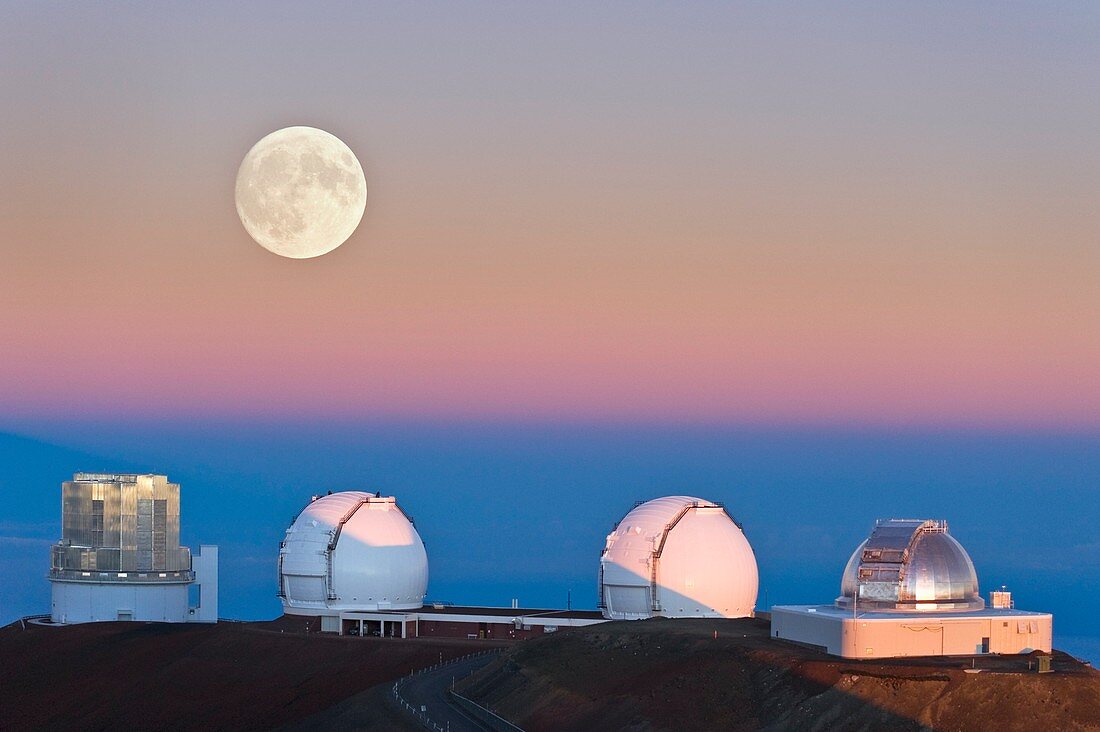 Observatories on summit of Mauna Kea