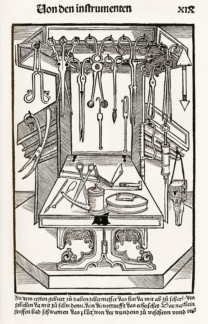 15th century surgical equipment,artwork