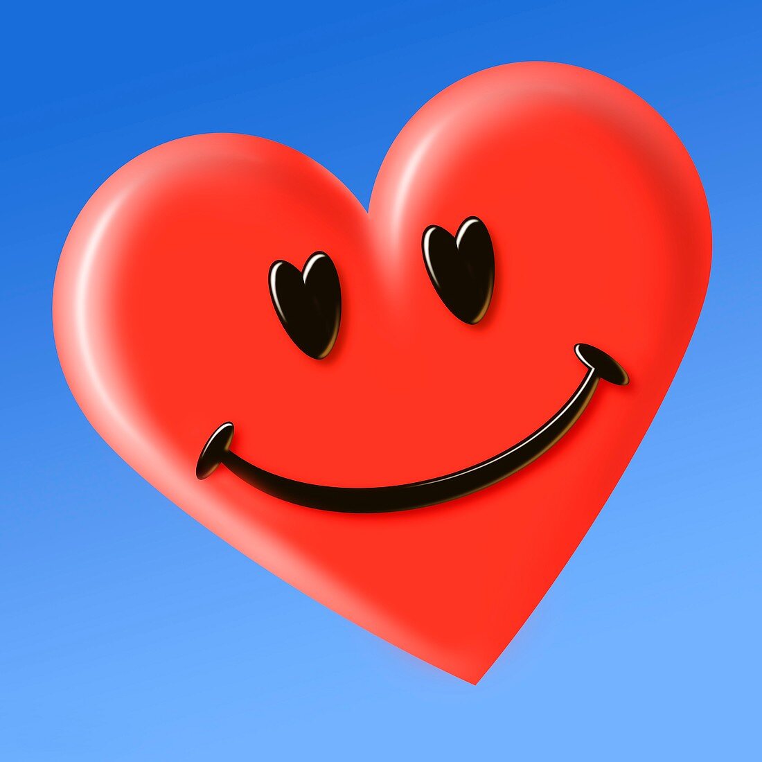 Smiley heart face symbol