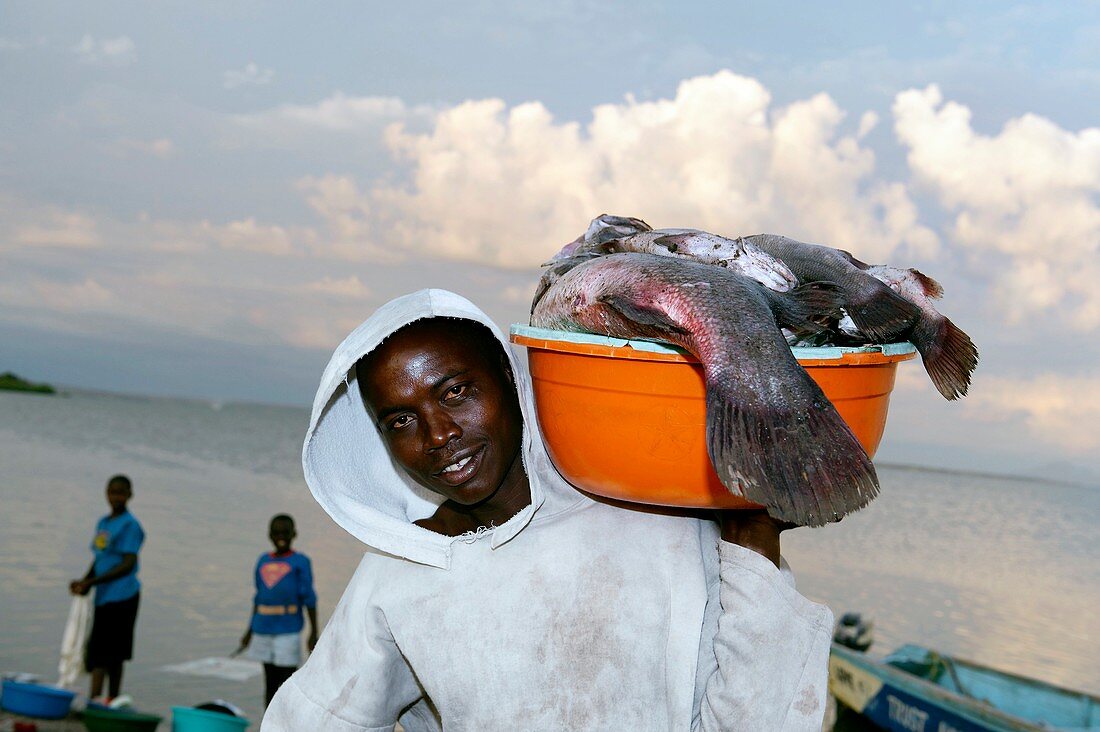 Fisherman,Lake Victoria,Kenya