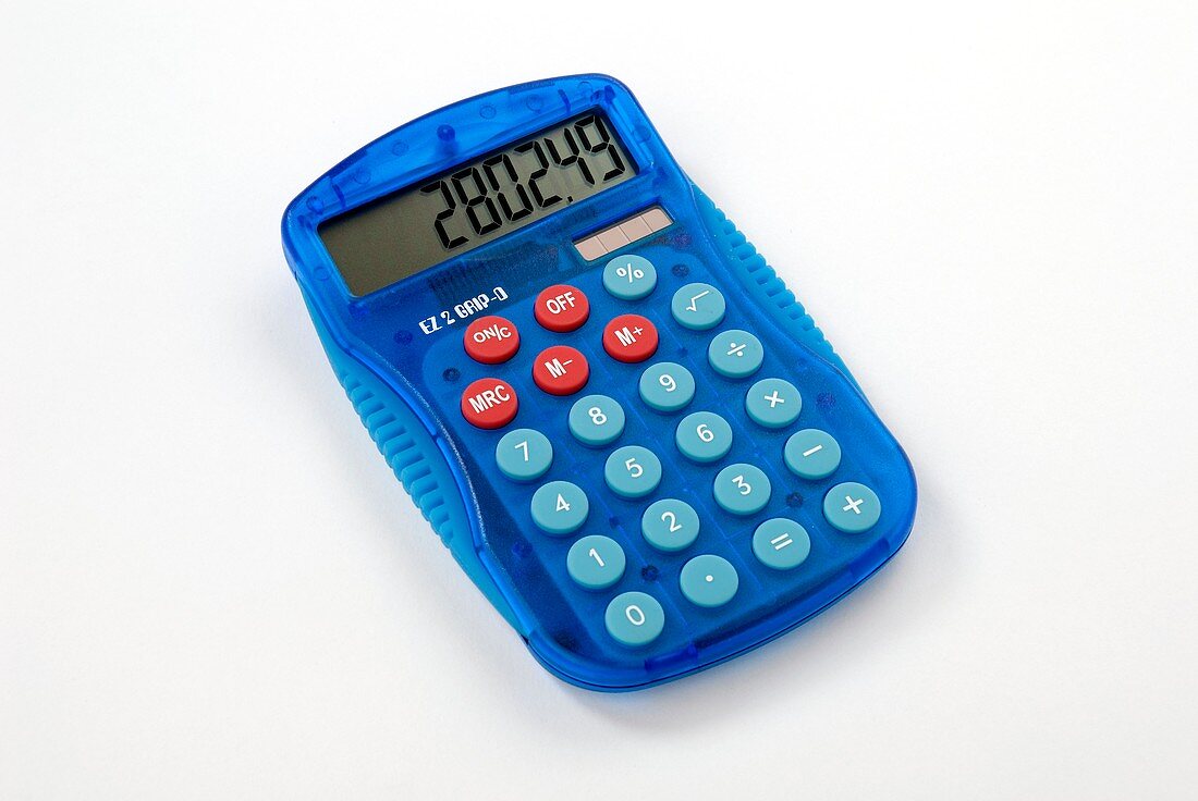 Solar-powered calculator