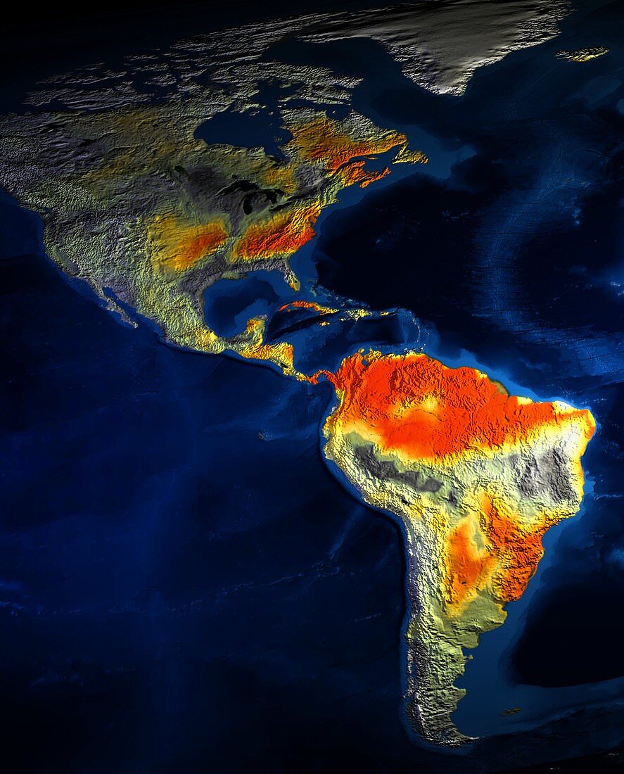 North and South America climate model