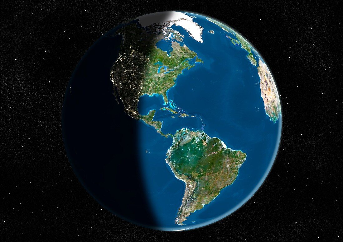 The Americas,satellite image