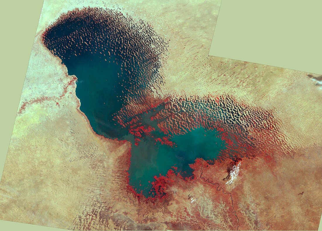 Lake Chad,satellite image,1973
