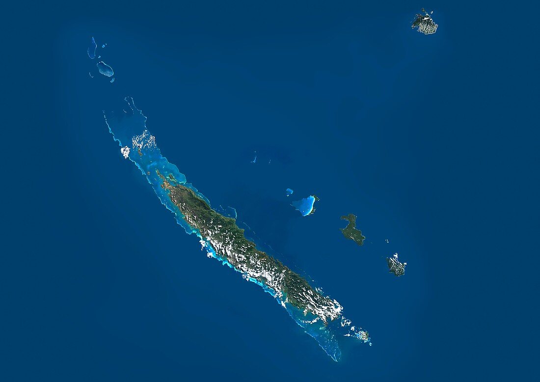 New Caledonia,satellite image