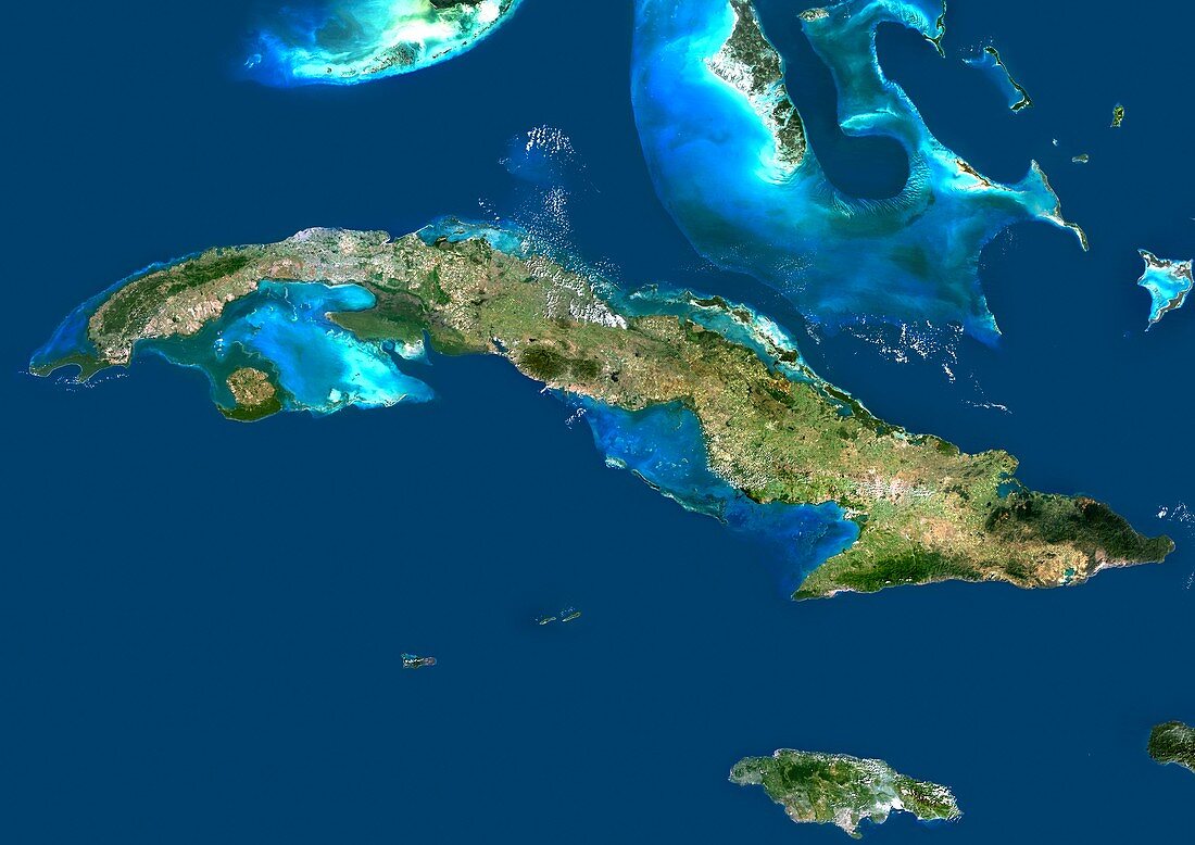 Cuba,satellite image