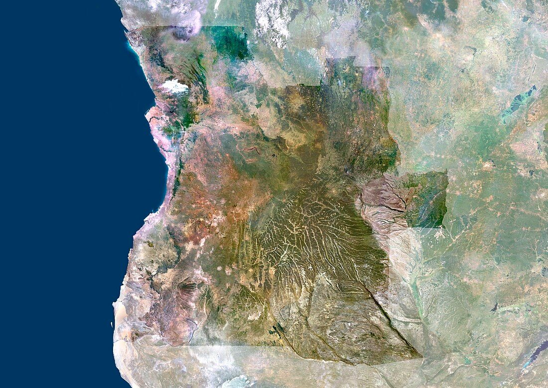 Angola,satellite image