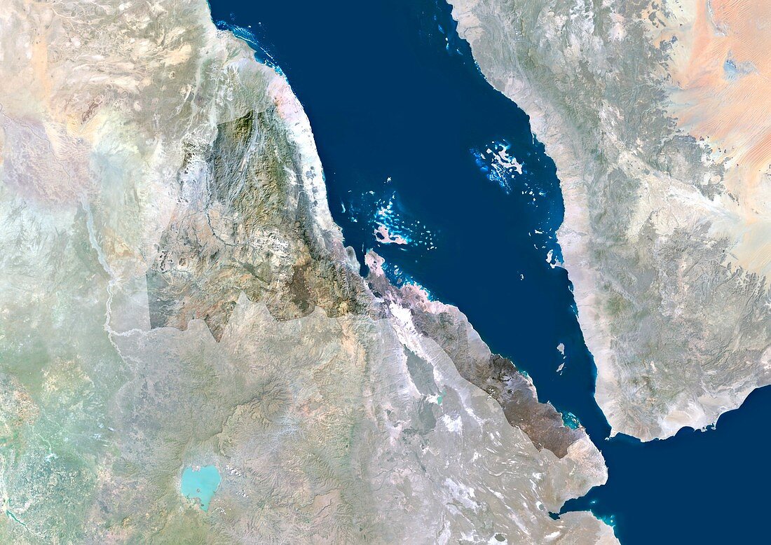 Eritrea,satellite image