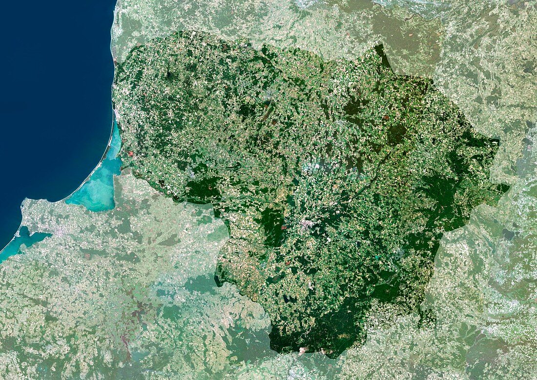 Lithuania,satellite image