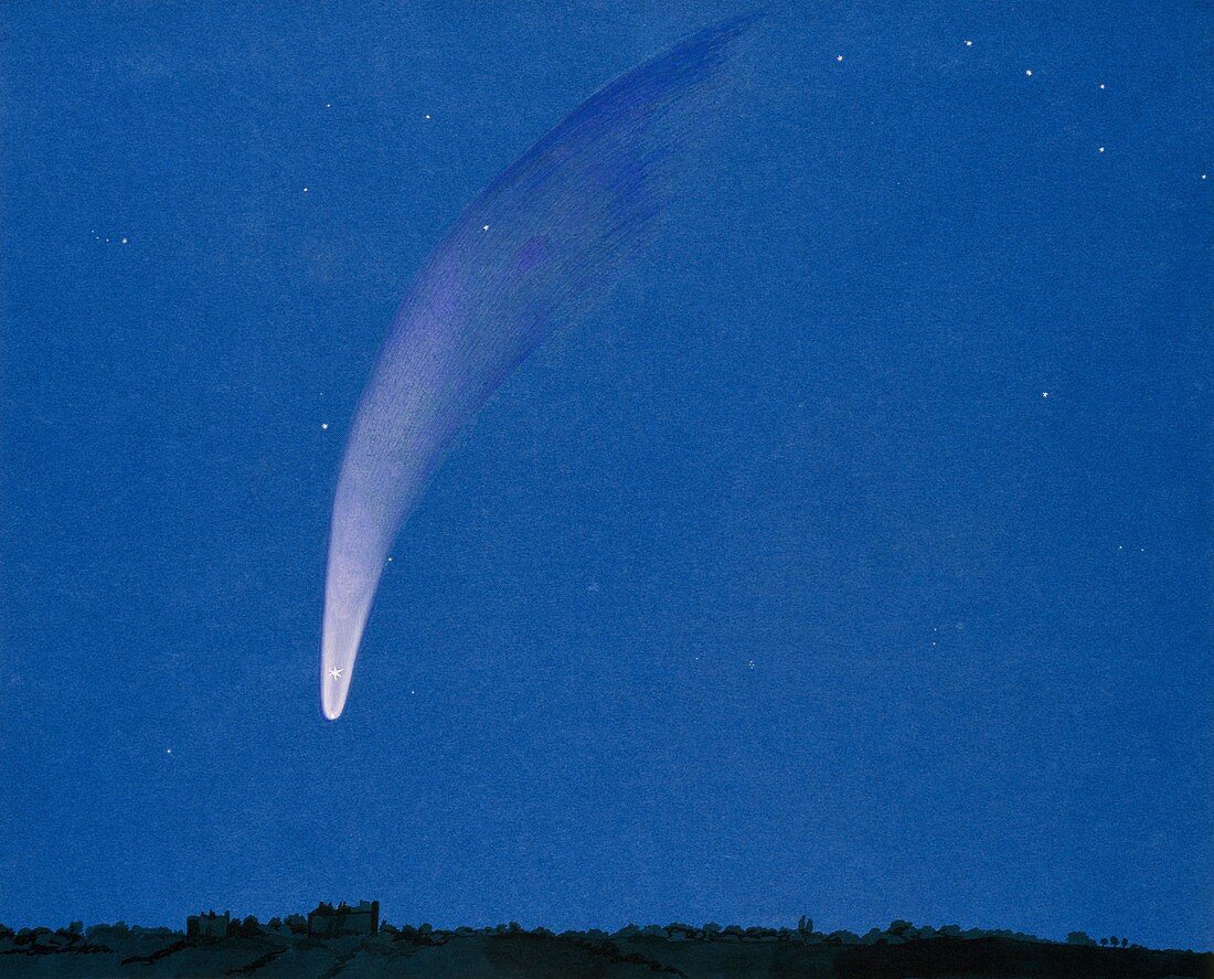 Comet of 5th October 1858,artwork