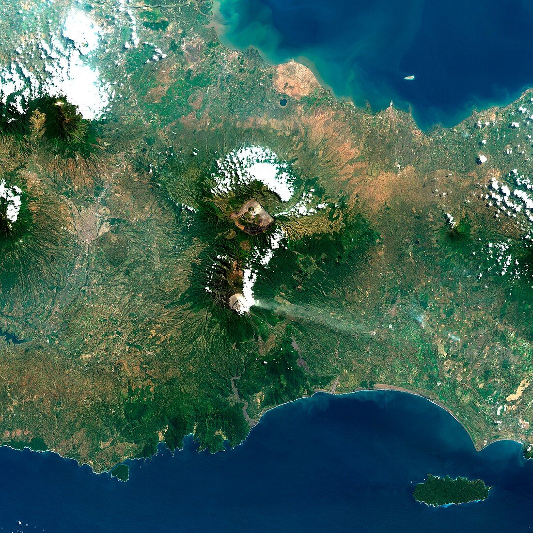 Tengger massif,Java,satellite image