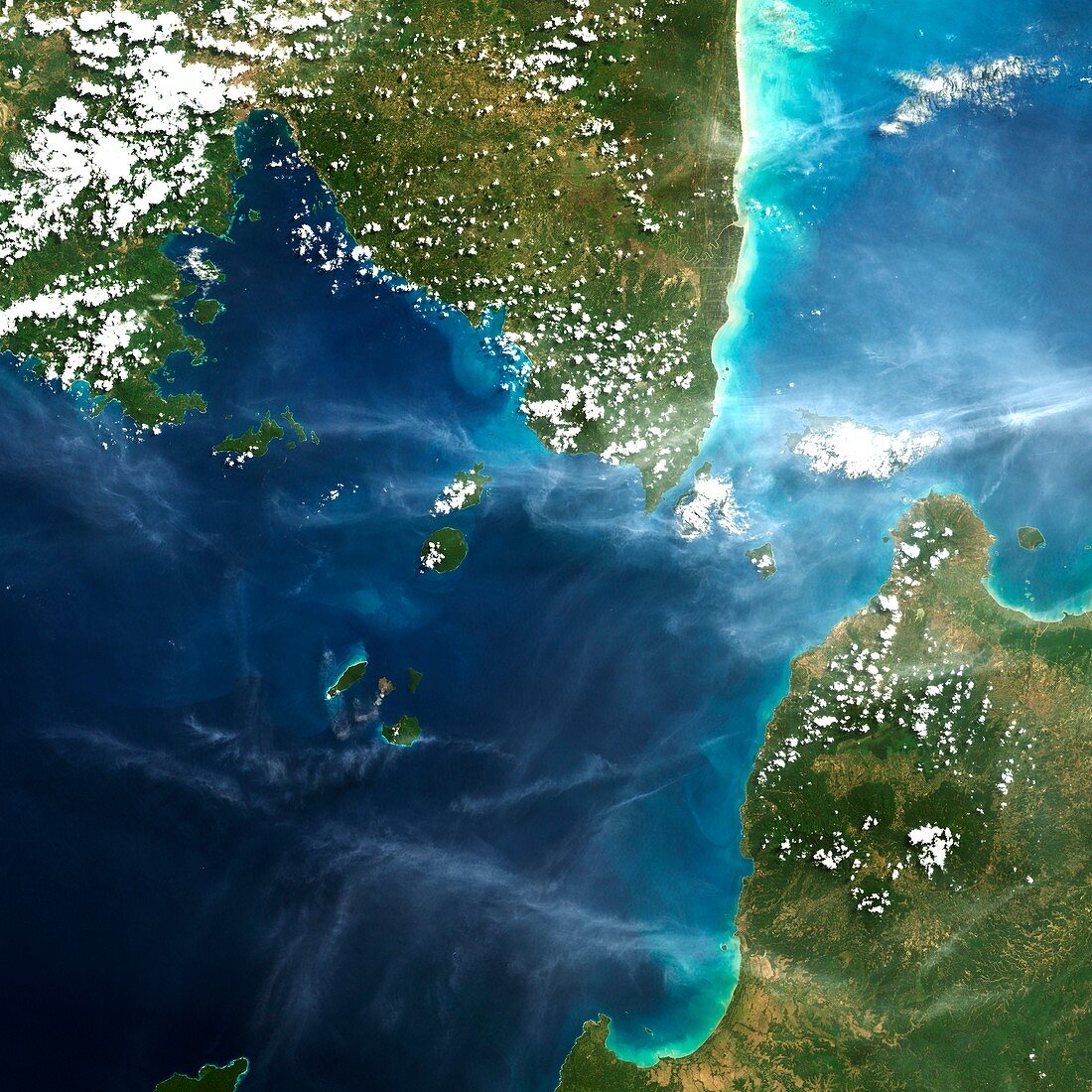 Sunda Strait,satellite image