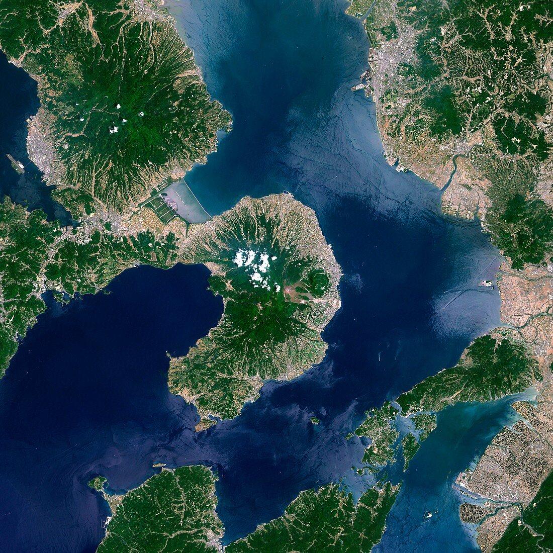 Mount Unzen,satellite image