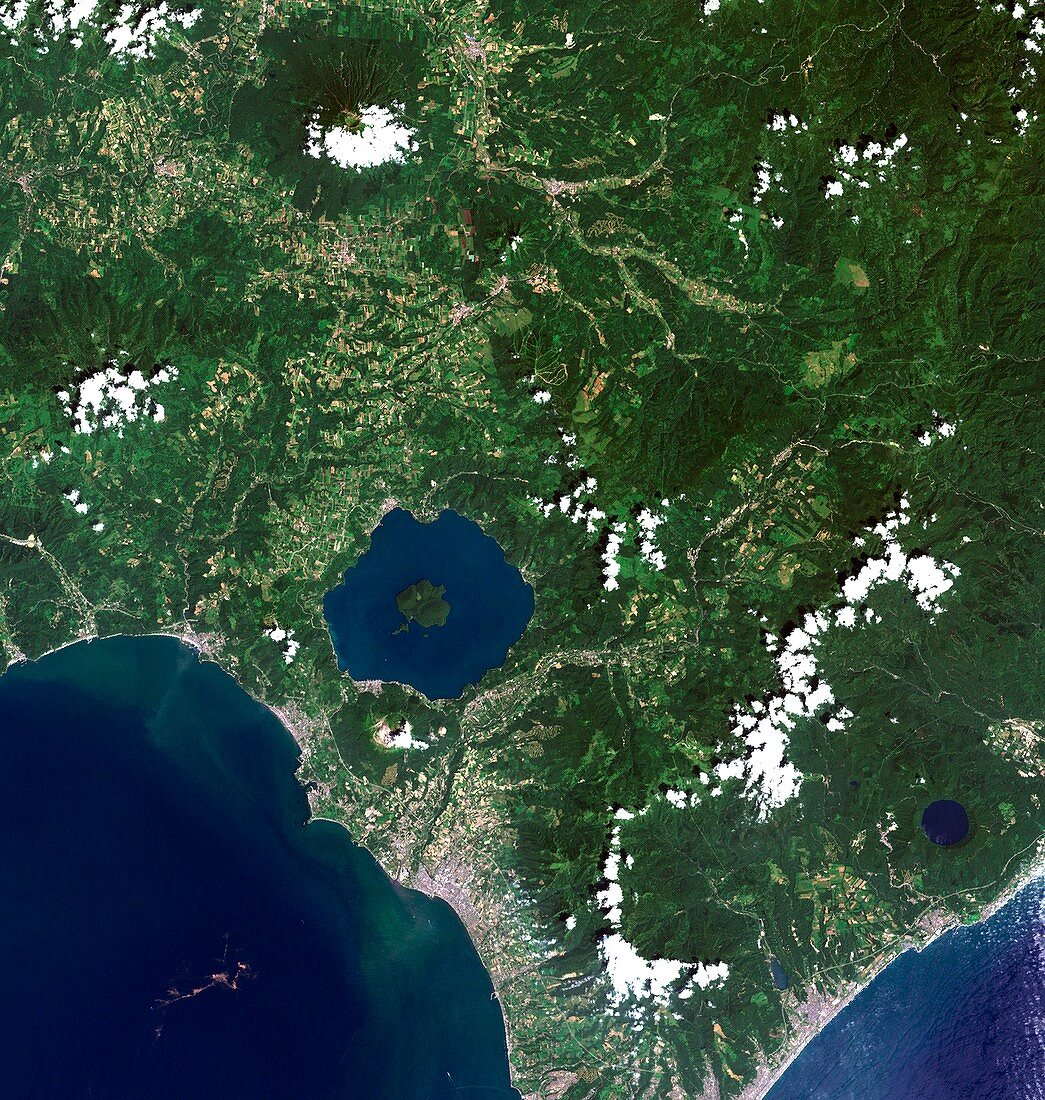 Mount Usu,satellite image