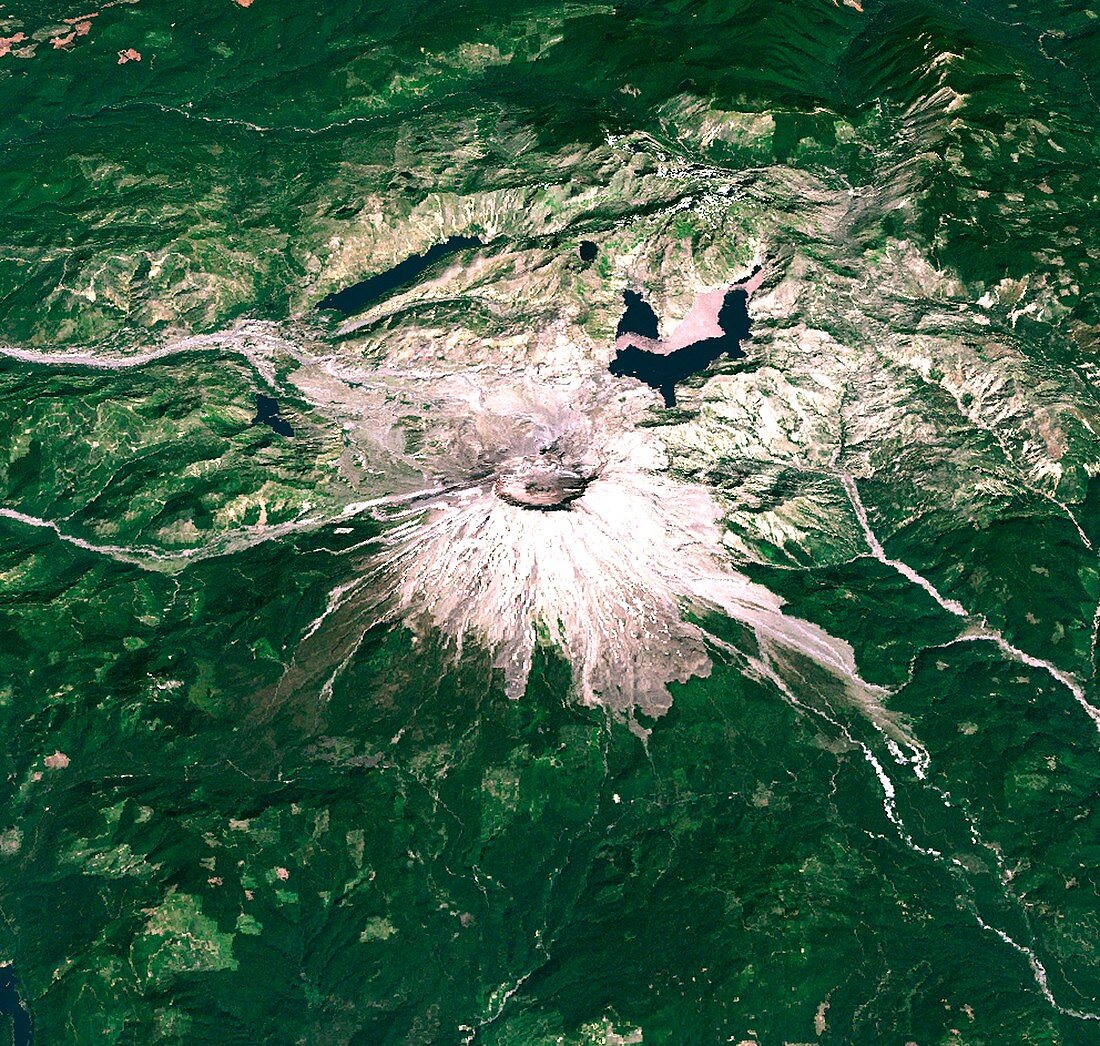 Mount St Helens,3D satellite image