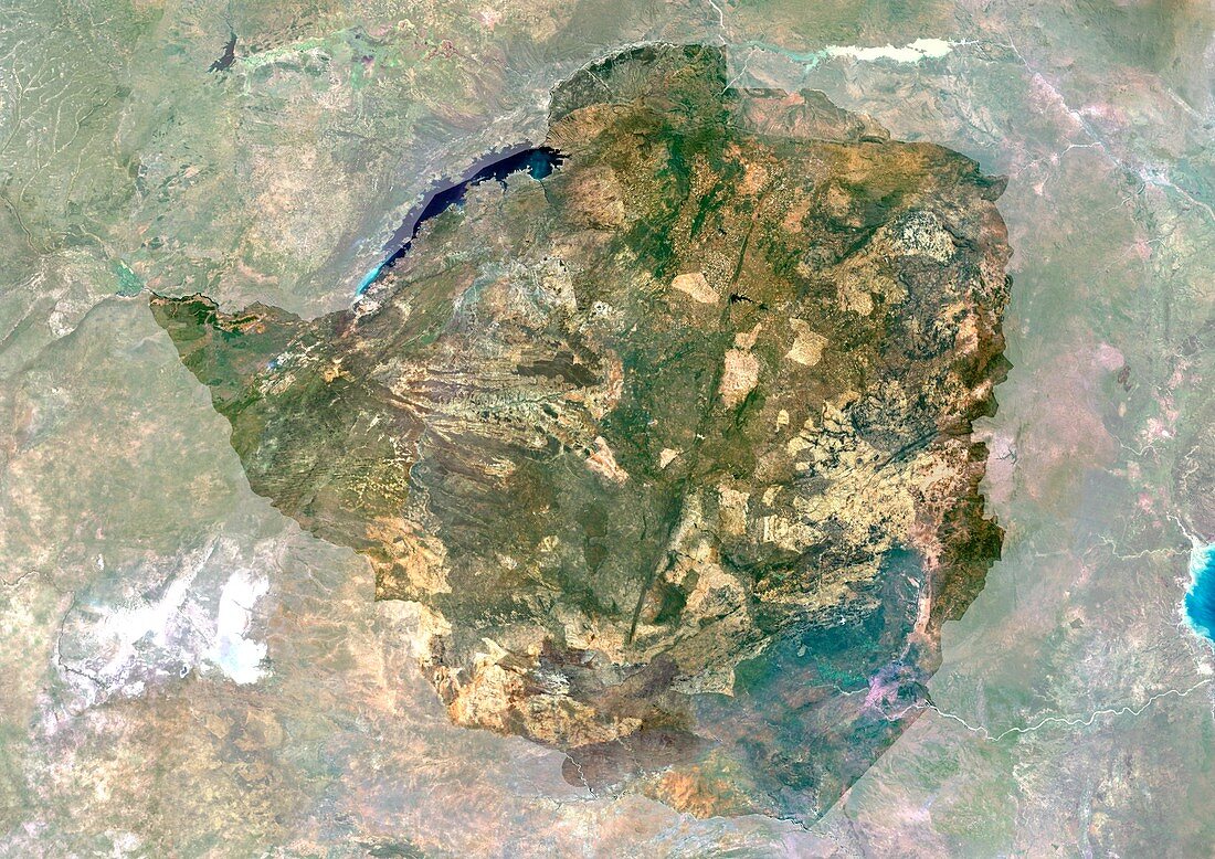 Zimbabwe,satellite image