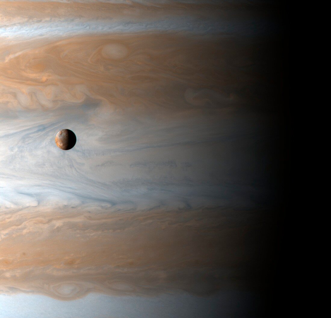 Io and Jupiter,Cassini image