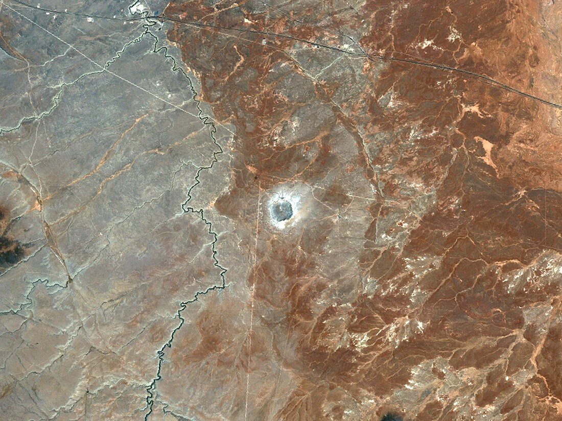 Barringer crater,satellite image